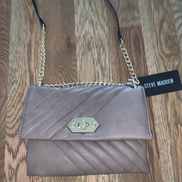 Steve Madden Handbags - Steve Madden Smoke Biliana Satchel with Gold Strap